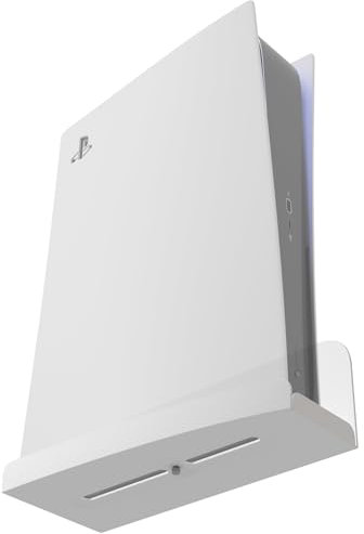 sciuU Wandhalterung Kompatibel mit PS5 Playstation 5, 2 mm Super Hartes Verdicktes Metall, Halterung Ständer Halter Zubehör für PS5 Konsole Standard Disc/Digital Edition, Weiß