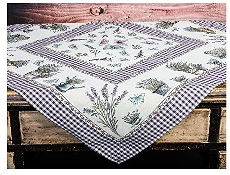 Centrotavola Tovaglia Runner Quadrato 90x90 cm in Tessuto Gobelin Jacquard Elegante Moderno Design Originale Made in Italy - Essenza