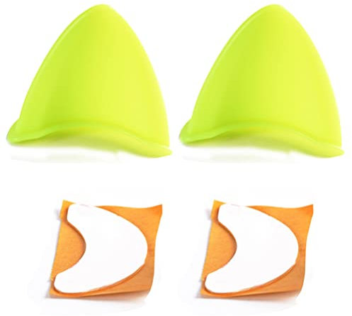 BTSEURY 2 stücke Helm Dekoration Hörner, Silikon Katze Ohren mit Bändern Netter Helm Zubehör Fahrradhelm Skihelm Motorrad Helm (Helm Nicht inbegriffen)
