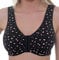 Gemm Womens Stretch Soft Cotton Lycra Non Wired Front Fastening Comfortable Bra Black Pink, 38
