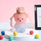 DKIIL NOIYB Kawaii Bear Water Bottle With Straw, Leak-Proof Kawaii Water Bottle 800ml Cute Gradient Colorful Kawaii Water Bottles For Girls School Office Travel