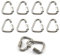 (10 Pieces) M4 Delta Quick Link 304 Stainless Steel Triangle Carabiner Heavy Duty Chain Connector Screw Lock Quicklink