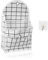 FuninCrea Borsa Portaoggetti da Parete, Organizer in lino da parete, senza perforazione, sopra la porta, con 6 tasche portaoggetti e 1 gancio per appenderlo (Bianco)