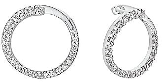s.Oliver Ohrstecker 925 Sterling Silber Damen Ohrschmuck, mit Zirkonia synth., 1,9 cm, Silber, Kommt in Schmuck Geschenk Box, 2034276