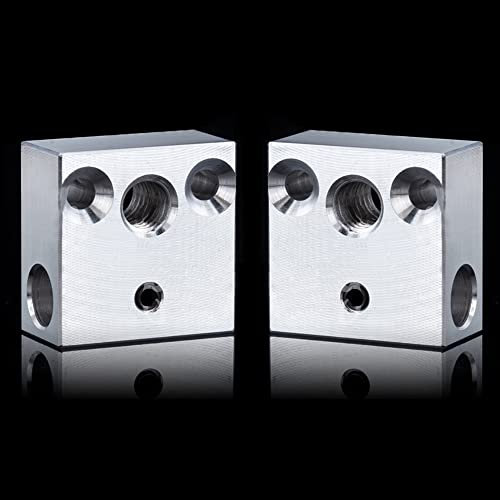 BZ 3D 2 STÜCK Ender 3 Heizblock,MK8 Aluminium Heater Block Upgrade mit silikon socke für Ender 3/V2/Pro/Ender 5/Pro/CR10 /CR-10S Original Heizblock.