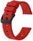 BISONSTRAP Cinturino per Orologi in Silicone, Leggeri Cinturini con Sgancio Rapido, 22mm, Rosso con Fibbia Nera