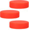 VANZACK 3 Stück Eishockeypucks, Sporthockeypucks, Hockeypucks, Hockeyhärte einstellbar, Eishockey-PVC-Flachballhockey für Wettkampfspieltraining, Sporthockey-Übungspucks (orange)