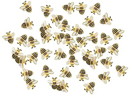 JIHUOO 30 Pcs Tiny Resin Bees Small Resin Honeybee Nail Charms Bumblebee Flatbacks Ornaments Embellishments Nail Art Decorations