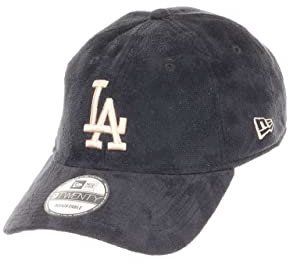 New Era Los Angeles Dodgers MLB Team Suede Black 9Twenty Unstructured Strapback Cap - One-Size
