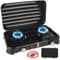Camping Cocina de Gas Butano Portátil con 2 Fuegos, Hornillo a Gas 4.4KW Quemadores con 150cm Manguera y 37 mbr Regulador, Cocina Gas al Aire Libre con Tapa para Picnic o Acampada