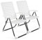 COSTWAY Gartenstühle 2er Set, Klappstühle mit 7-Fach Verstellbarer Rückenlehne, wetterfester Balkonstühle, Hochlehner, tragbarer Terrassenstühle für Terrasse, Garten, Camping