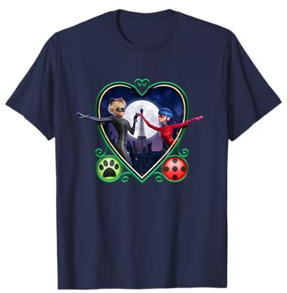 Miraculous Ladybug and Cat Noir The Movie Heart T-Shirt