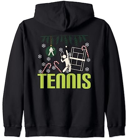 Tennis Xmas Ugly Christmas Tennis Kapuzenjacke