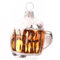 Christbaumschmuck Handbemalte Weihnachtskugel aus Glas, mundgeblasen, lustige Weihnachtsbaumfigur, dekorativer Anhänger, Christbaumkugeln Figuren Essen Trinken Weihnachtskuge Glas Bierkrug