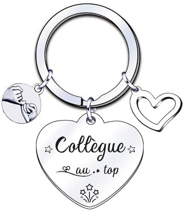 LUODAN Cadeau Collègue Porte-clés,Cadeau Anniversaire Femme Homme,Porte-clés d'amitié,Cadeaux de Retraite,Collegue Depart Collegues de Travail Porte Clés Personnalisé Idee Cadeaux Amie (6)