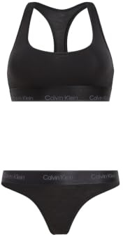 Calvin Klein Damen Geschenk-Set Gift Set Bralette & String, Schwarz (Black), L