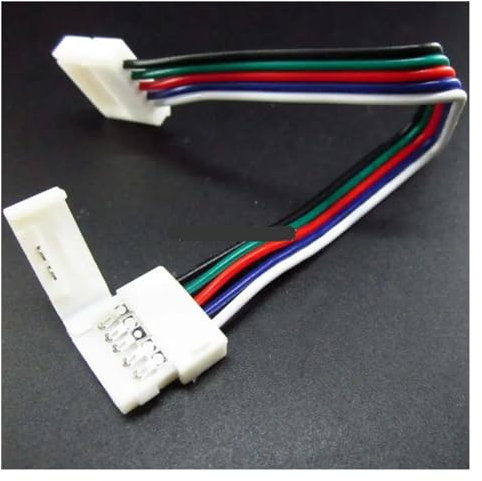 SunnyGator 20-teilige 12-mm-5-polige lötfreie RGBWW-RGBW-LED-Streifenanschlüsse mit Zwei Clips