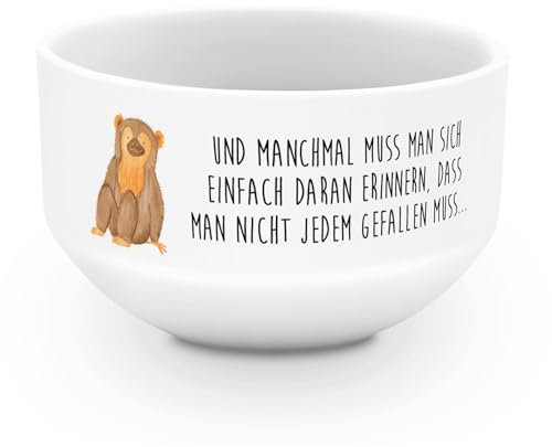 Mr. & Mrs. Panda Müslischale Affe - Geschenk, Selbstliebe, Müslischale lustig, Selbstachtung, Afrika, Früstücksschüssel, Wildtiere, Weiße