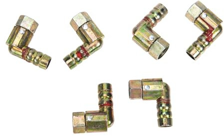 Veemoon Copper Stove Pipe Connectors Elbow Connectors for Gas Cooker Hose Adapter 6 Pack