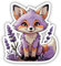 Samunshi® Lavendel Fuchs Aufkleber Car Decal Sticker für Mofa Fahrrad Roller oder Auto Sticker Fahrrad Mtb Mountainbike Rennrad Comic Cartoon Tier Sticker 15cm Lavendel Fuchs
