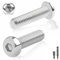 70 Stück Schrauben M6x10 Linsenkopfschrauben Edelstahlschrauben Flachkopfschrauben Rundkopfschrauben Sechskantschrauben Gewindeschrauben Senkkopfschrauben mit 2 Pcs H2.5 Innensechskant-Bits(Silber)