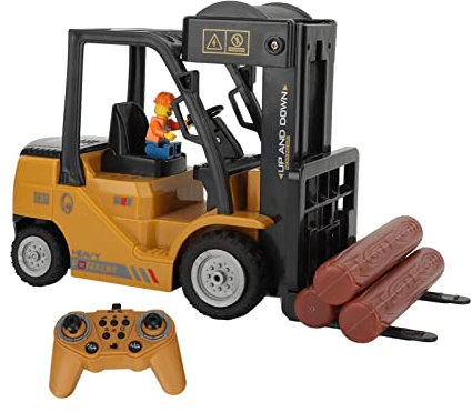 BSTCAR Carrello Elevatore Telecomandato Giocattolo Carrello Elevatore RC Veicoli da Gioco Ricaricabili 2.4GHZ Carrello Elevatore RC Camion da Costruzione Regali per Ragazzi e Ragazze