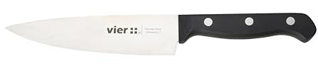 VIER- Cuchillo Cocina, hoja de 16cm (6,3 pulgadas) Resistente al uso intensivo, hosteleria y hogar