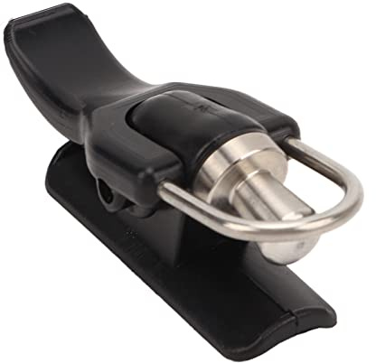 Yosoo Health Gear Fishing Rod Clamp, Surf Casting Black | Marine rod clamp with aid, thumb button and finger protector for surf fishing
