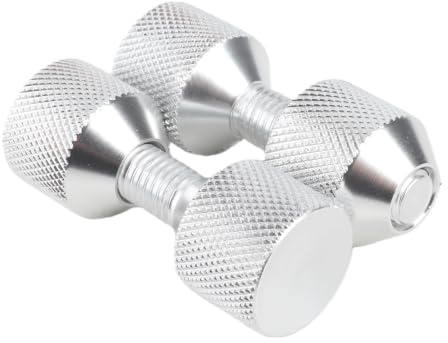 2pcs Flange Alignment Pins Anodized Aluminum 1-1/8in Double Hole Pin Set for 0.5-14in 150LB Flanges Silver