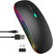Wireless Mouse For Laptop (BT 5.1+2.4GHz) Bluetooth Gaming Mouse Rechargeable With 3 Buttons-Computer Ergonomic Wireless PC Mouse 800 to 1600 Dpi, Laptop Computer Accessories