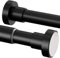 1 Tringle de Douche Sans Perçage, Tringle à Rideau de Douche Réglable, Tringle Télescopique pour Balcon, Rideau de Douche (102-208cm, φ25mm, Noir)