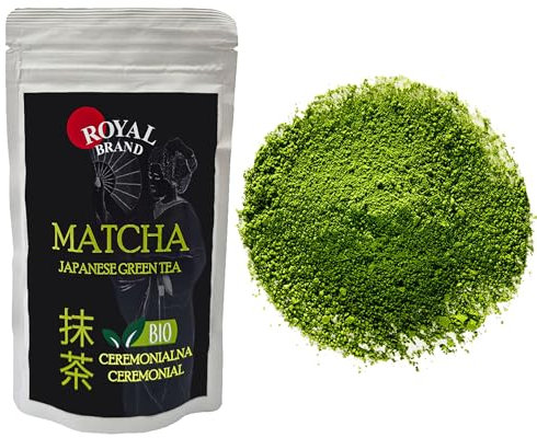 Royal Brand Matcha in polvere grado cerimoniale biologico 100g Varietà di tè Tencha in polvere di tè verde dal Giappone, polvere di tè verde cerimoniale premium biologico Matcha certificato Prodotto a