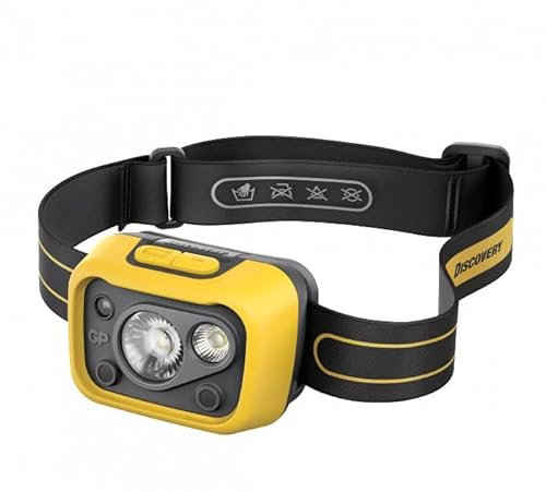 GP Tough Work Scheinwerfer 280 Lumen, 6 Modi, rote LED, 90 m Strahl