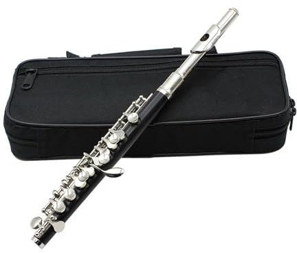 Querflöte Professionelle C-Ton-Piccolo-Flöte Halber Größe Weißkupferversilberte Piccolo-Flöte Mit Gepolstertem Etui Und Stoffstab