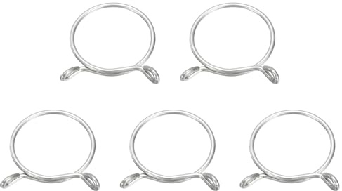QUARKZMAN 5 Stück Schlauchschellen, 46mm ID 52mm max. ID 65Mn Benzinschlauch Schellen, Federklemme Kraftstoffleitung Rohrschellen für Luftschläuche Wasserschläuche Silikonschläuche, Silber