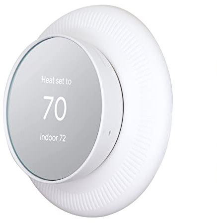 Wall Plate Cover Replacement for Google Nest Thermostat Soft Silicone Wear-resistant Easy Installation Thermostat Wall Bracket Cover Accessory