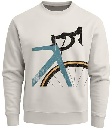 Neverless® Sweatshirt Herren Frontprint Pullover mit Print Bike Geschenk Fahrrad Rennrad Liebhaber Fashion Streetwear