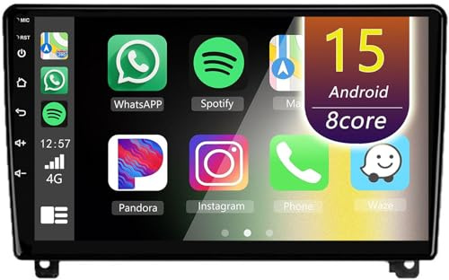 Eouyt Android Radio Coche para Peugeot 407 2004-2011 con Carplay Android Auto, Radio Táctil de 9 Pulgadas con WiFi Bluetooth(8Core(8+256GB))