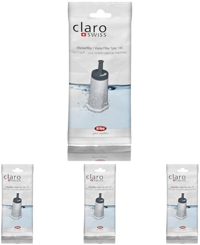 K-fee Claro Swiss Wasserfilter Typ 140 für Kapselmaschinen von K-fee – your System, verringert Kalkablagerungen und schützt Ihre Kaffeemaschine (Packung mit 4)