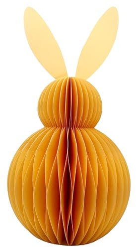 Logbuch-Verlag Honeycomb Hase gelb 30 cm – große Osterdeko aus Papier zum Aufstellen oder Hängen – Frühlingsdeko – 1 Stück