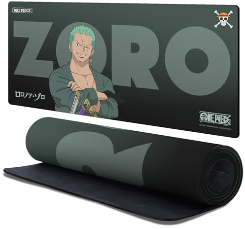 Head Case Designs Offizielle One Piece Roronoa Zoro Grafische Kunst 37.4 x 15.75 x 0.16 inches (900 x 400 mm) - XL Gaming-Schreibtisch PC-Tastatur Mauspad