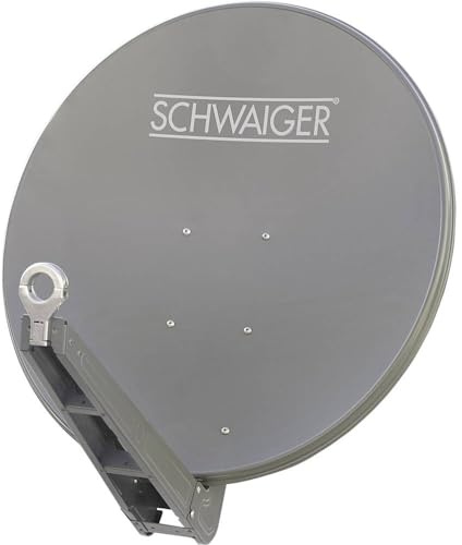 Schwaiger SPI085PA011 Aluminium Offset-Antenne 85 cm, Premiumklasse, anthrazit