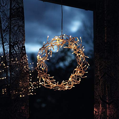 NETPROSHOP LED Lichterkranz Curly für Wand, Tür und Fenster 80 Leuchtmittel Indoor