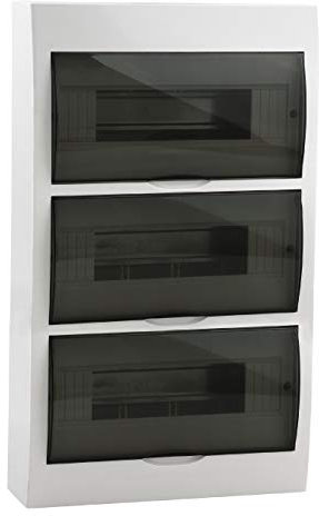 Cassetta per quadro elettrico, da incasso, IP40, 1 -2 file a 4, 6, 8, 12, 18, 24, 36 moduli