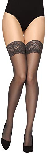 Merry Style Damen transparent Strümpfe MS 200 15 DEN (Graphite, XS-S (32-38))