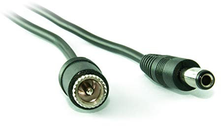 CDL Micro 1.5m DC Jack 5.5mm x 2.5mm Power Male to Female M-F Extension Cable for CCTV - Black