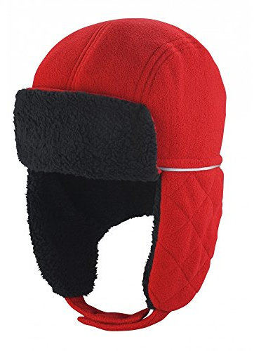 Result Winter Essentials Ocean Trapper Mütze (L/XL) (Rot/Schwarz)