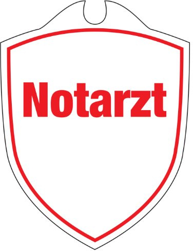 TacFirst Erwachsene Notarzt Autoschild, Rot, One Size