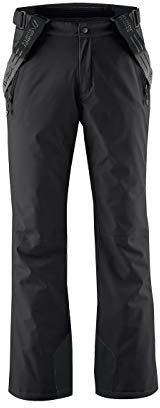 Maier Sports Anton Light, Leichte Herren Skihose, Wasserdichte Schneehose mit Hosenträgern, Stretchmaterial und verstellbarer Bund, PFC-frei, mTEX Wetterschutz, Schwarz, Gr. 58 (W40/L32)