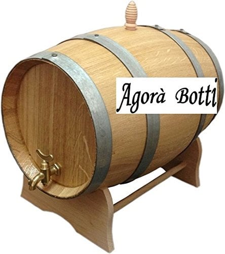 Agorà Botti Botte di Rovere da 20 Litri con Rubinetto di Ottone